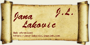Jana Laković vizit kartica